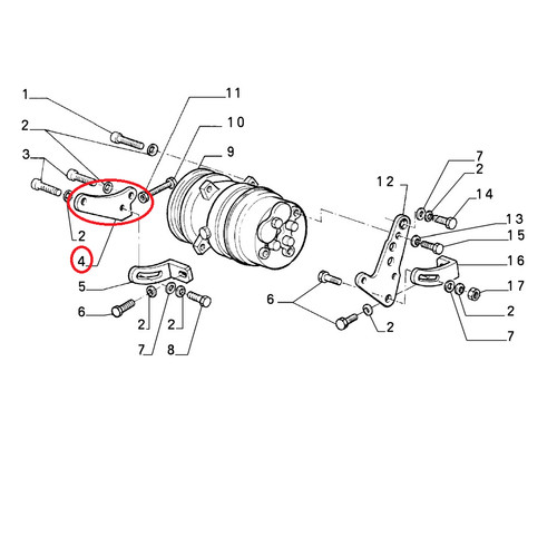 Staffa supporto compressore - staffa,