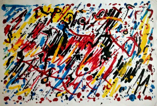 Disegno astratto colori su - disegno,