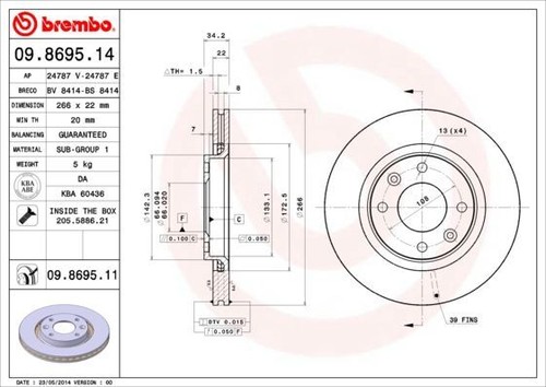 Coppia dischi freno brembo - coppia,