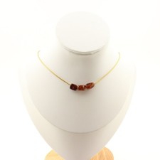 Collana 3 Perle Granato