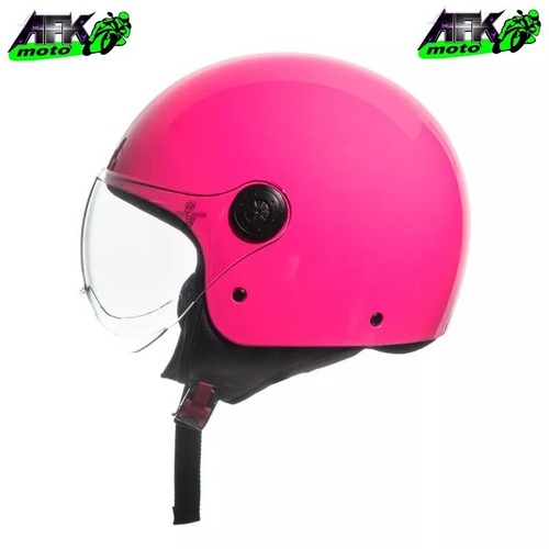 Casco demi jet - demi, lucido