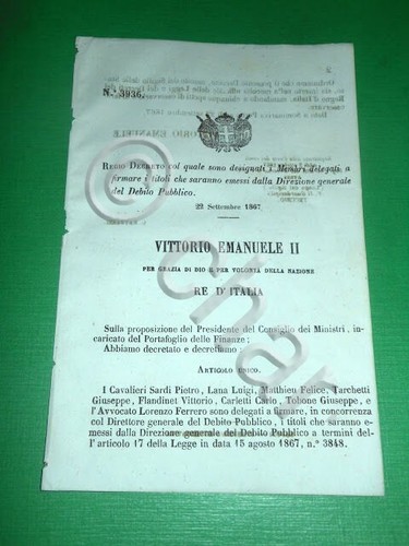 Regno italia regio decreto - italia,