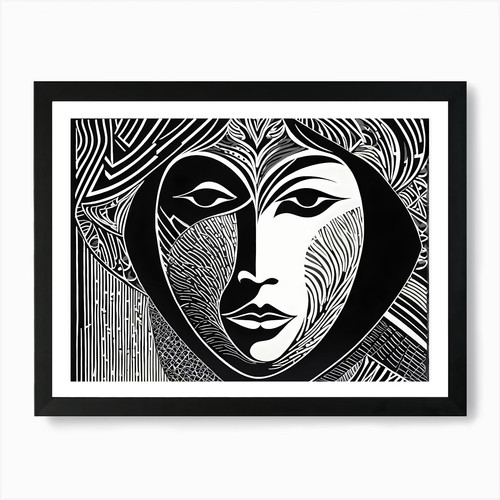 Pezzo linocut raffigurante - pezzo, di