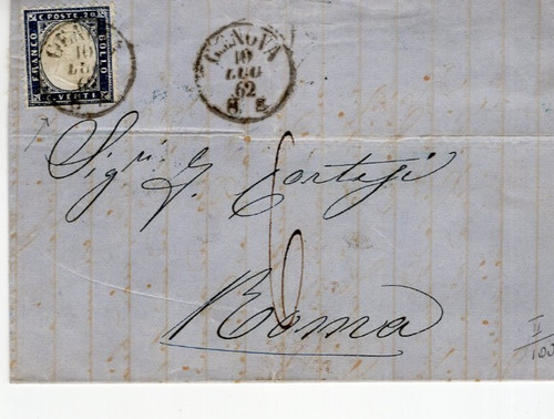 Regno 1862 lettera - 1862, viaggiata