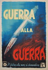 manifesto 4F film GUERRA ALLA GUERRA Romolo Marcellini 1948 Ballester art