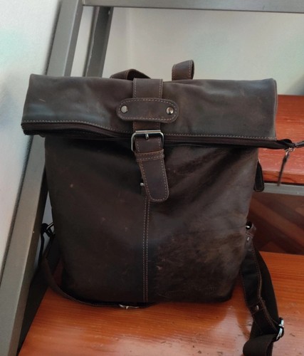 Zaino pelle marrone - in,
