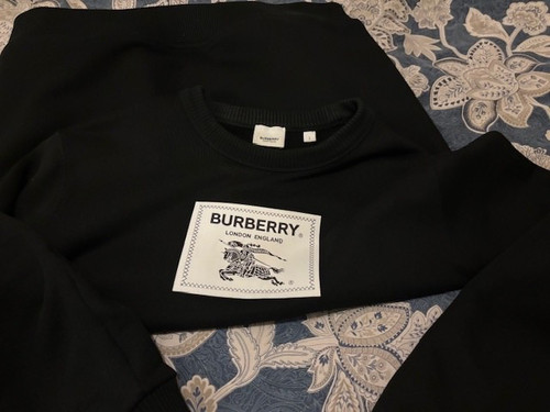 Felpa burberry nera - felpa,