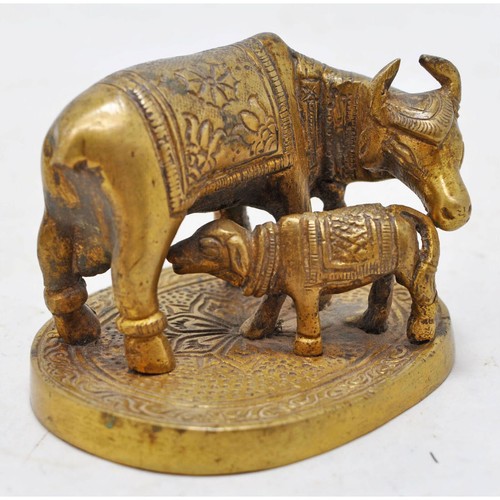 Antico ottone mucca con - antico,