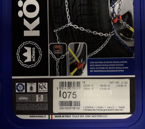 Set catene neve konig 075 - catene,