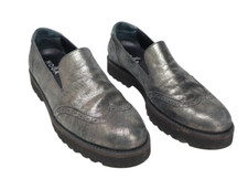 Scarpe Hogan donna (UE) 36 slip basse top tempo libero slipper grigio lucido