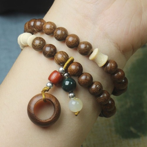 Bracciale doppio cerchio legno - cerchio,