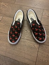 vans slip on shoes cherries