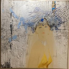 Enzo Archetti dipinto olio su tela 100x100 