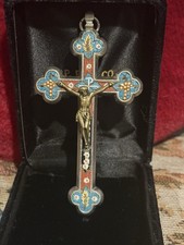 Ciondolo croce micro mosaico