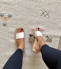 BNWT MANGO Nude Pink WOODEN