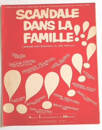 Partition sheet music dalida - partition,