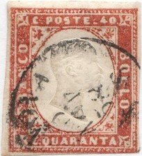 ANTICHI STATI ITALIANI - REGNO DI SARDEGNA: 4° Emissione (1855-63), #16Ac.