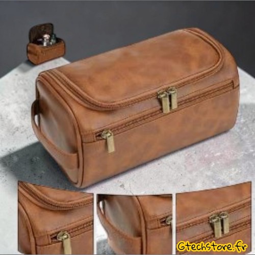 Trousse toilette cuir - toilette,