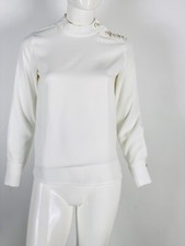 ZARA CAMICIA MAGLIA MAGLIETTA DONNA BIANCA TAG SIZE S