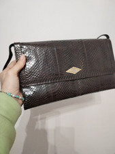 Borsa Pochette Vintage Anni '70 In Vera Pelle Di Pitone