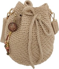 Borsa tipo secchiello realizzata a mano in cordino