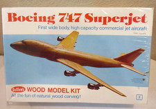NEW Guillow's BOEING 747 SUPERJET Balsa Wood Model Kit #151 Sealed!