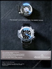 Pubblicità stampa orologio JLC Jaeger LeCoultre Master Compressor Diving Pro Geographic 2009