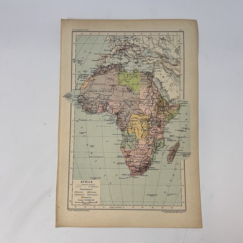 Africa carta geografica 1929 - carta,