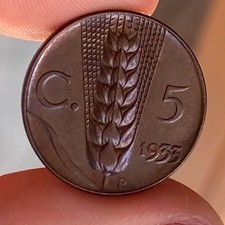 5 CENTESIMI 1933 SPIGA