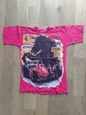 Jean Alesi T-shirt Vintage Ferrari 412 T1 Very Rare 90s Single Stitch Tee 