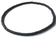 Collana Girocollo Uomo Super Nero Legno Perline Vero Legno Conchiglia Cocco Regalo Bambino