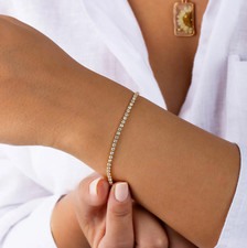 Bracciale Tennis Dorato 3mm in