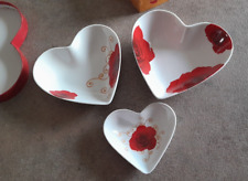Set 3 ciotole a forma di cuore