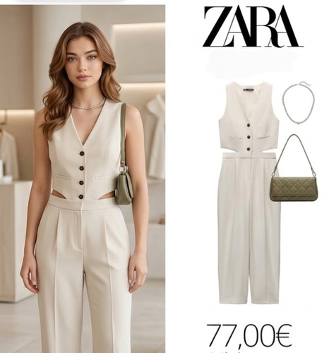 Zara tuta jumpsuit cut out - tuta,