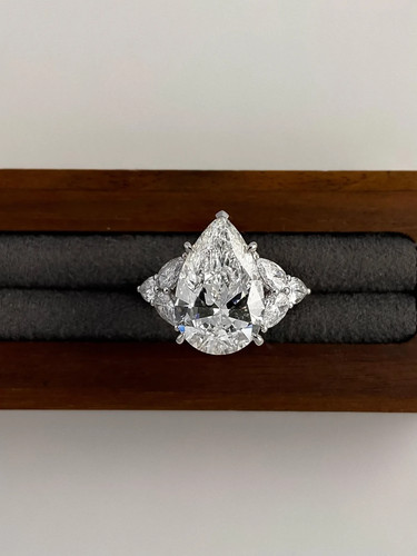 5ct gra certified pear cut - 5ct,