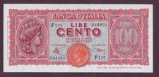 ITALIA 100 LIRE Banconota 1944