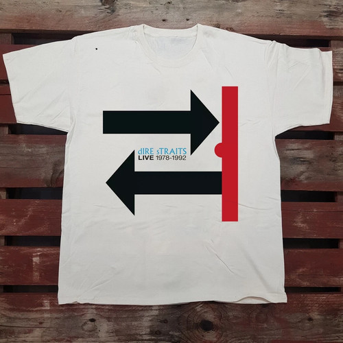 Shirt bianca dire straits - t-shirt,