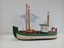Scultura in LEGNO - PICCOLO MODELLINO DI PESCHERECCIO da collezione VERDE