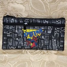 Uomo Ragno Spiderman Astuccio Scuola Portapenne Vintage 2 zip Marvel Nera 