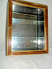 Bacheca espositore, vetrina in legno con vetro, due ripiani  per miniature