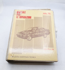 Manuale officina Alfa Romeo Alfa 75 vari modelli e Turbo istruzioni riparazioni.