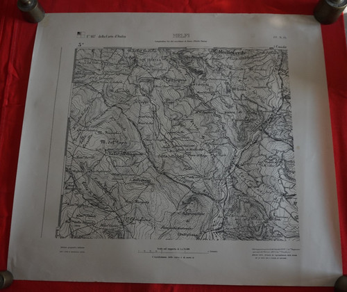 Rara carta mappa - carta, melfi