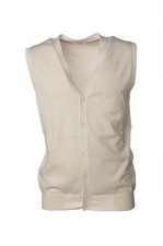 gilet di maglia con tacshino da Uomo Paolo Pecora Taglia M-XL Colore Bianco