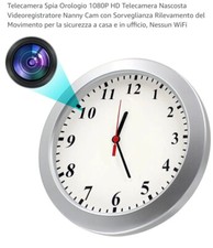 Telecamera Spia Orologio Rivelamento Movimento 1080P HD Sicurezza Sorveglianza 