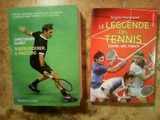 2 LIBRI :  ' ROGER FEDERER ,  IL MAESTRO ' + ' LE LEGGENDE DEL TENNIS '  !!