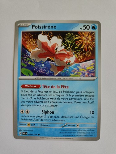 Carte pokémon poissirène - carte,