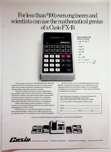 Casio calcolatrice - fx-10,