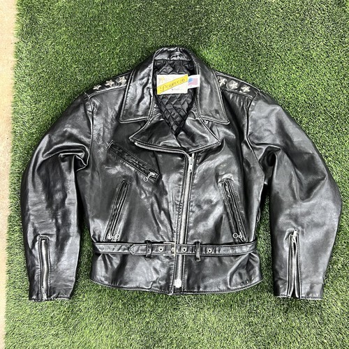 Giacca moto pelle schott - pelle,