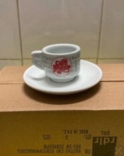 Set Completo 6 Tazze Tazzine Pubblicitarie Caffè Braccio Roma Impilabili Nuove