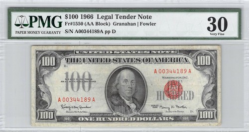 Usa 100 dollari 1966 - 100, legal